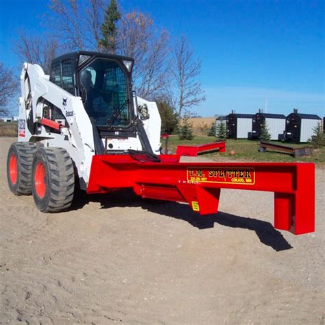 diy skid steer wood splitter|wood splitter attachment for bobcat.